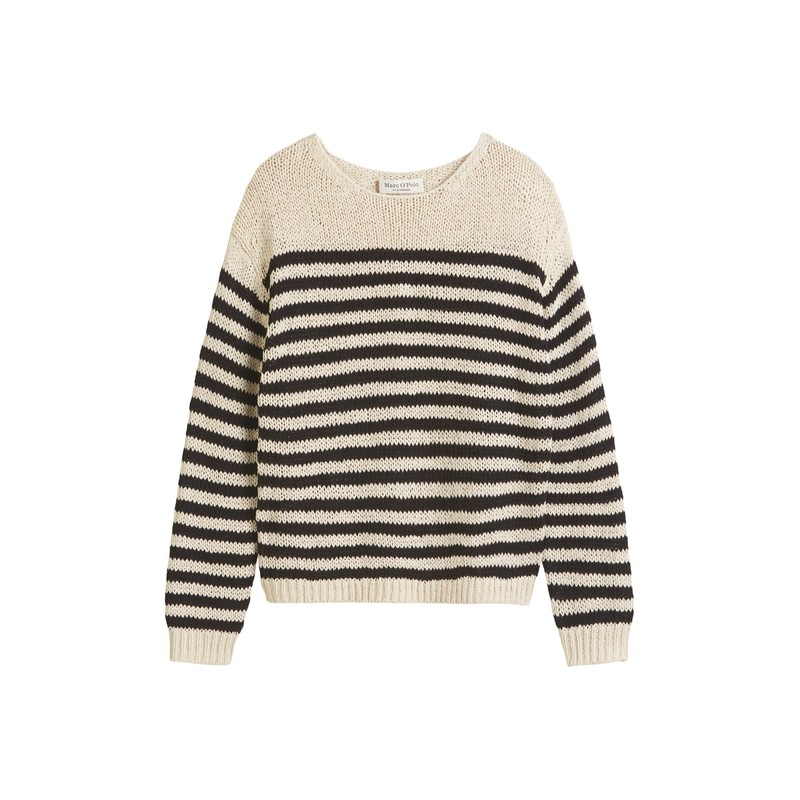 Marc O'Polo Long Sleeve Boat Neck Jumper, multicoloured, XS