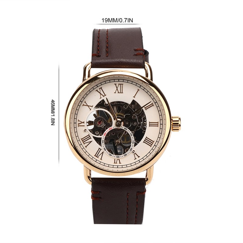 FORSINING Fashionable Wrist Watch Mechanical Semi Automatic Hollow Pattern Men's