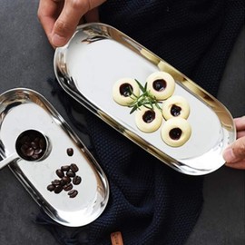 Antique metal tray interior accessories office decoration rose gold gold Silver Gold-Small 3ea
