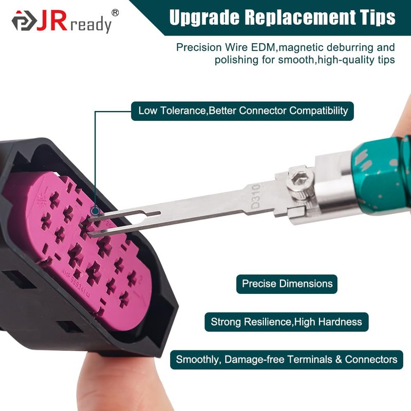 JRready ST5255 Pin Extractor Tool,Terminal Removal Tool Includes 8 Pcs