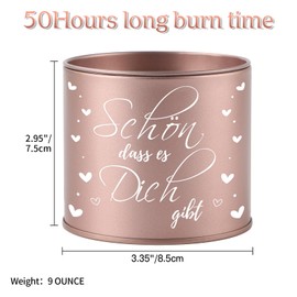 PRSTENLY Geschenke für Frauen, Kerze aus Metall Mit Spruch Geschenke für Frau Freundin Mama Oma Schwester Tochter zum Geburtstag, Geburtstagsgeschenk für Frauen, Schön Dass Es Dich Gibt