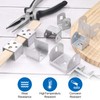 sourcing map 20 Pcs U Bracket for 0.67 Panels, 17