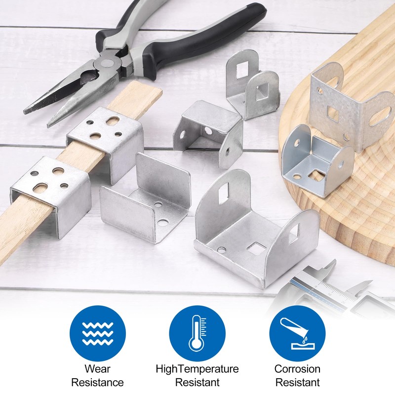 sourcing map 20 Pcs U Bracket for 0.67 Panels, 17