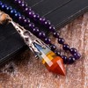 7 Chakra Necklace - Gemstone 12 Face Prism Pendant 108