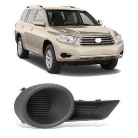 Adzfel Compatible with Toyota Highlander Fog Light Cover 2008 2009 2010, Replace for 81481-0E040 Front Right Passenger Side Fog Lamp Bezel Replacement,W/O Light Hole Highlander Fogs Lamp Cover - Right