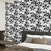 Yullpaper Yullpaper Black Floral Wallpaper Peel and Stick Black Wallpapers
