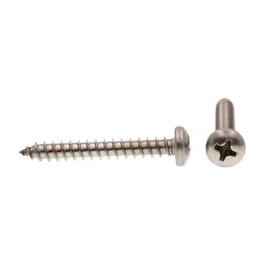 Prime-Line 9019892 Sheet Metal Screw, Self-Tapping, Pan Head Phillips, #8 X 1-1/4 in, Grade 18-8 Stainless Steel, Pack of 100