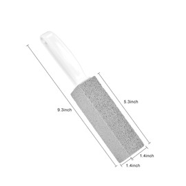 DEKITA Cepillos de Limpieza para Inodoros, Piedra Pomez para WC, con Mango Largo de Plástico Antideslizante, Eliminador para Azulejos, para Limpiar la Cal, Acumulación de Calcio, Hierro y óxido