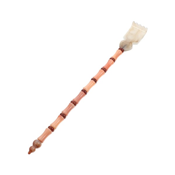 PACKOVE Portable Ox Horn Back Scratcher Lightweight Body Scratcher and