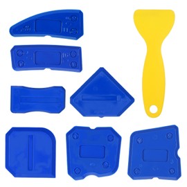 8 PCS Caulk Kit, Silicone Sealant Finishing Tools Caulking Tool kit Caulking Tools for Kitchen Bathroom Floor Sink Joint Sealant Sealing Blue