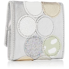 Tsumori Chisato Women's Mini Wallet, Coin Case, Coin Purse, New Multi Dot, Silver