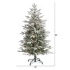Nearly Natural 4.5ft. Flocked Manchester Spruce Artificial Christmas Tree with