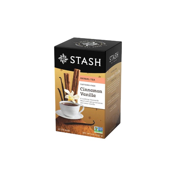 Stash Tea Cinnamon Vanilla (Herbal Tea Caffeine Free) - 18 Tea Bags