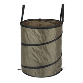 Collapsible Trash Can Waterproof Oxford Cloth Portable Camping Trash Can for Outdoor Balcony Garden Dark Brown