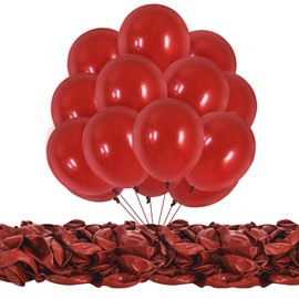 BEISHIDA 120Pcs Dark Red Balloons 12 Inch Latex Balloons WineRed Balloons Latex Balloons for men women Birthday Wedding Baby Shower Valentine's Day Bridal Party Anniversary Decorations