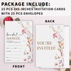 Fbitey Boho Bridal Shower Invitations, Spring Floral Invites with Envelopes,