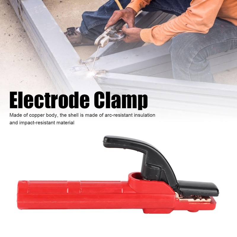 Welding Electrode Holder, 300Amp Capacity Copper Plier Ground Clamp, Insulated