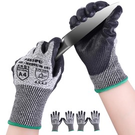 Donfri 2 Pairs of Cut Protection Gloves Work Gloves Men's Winter Gloves Cut Resistant Garden Gloves Cut Resistant Thorn Resistant Carving Gloves (Medium)