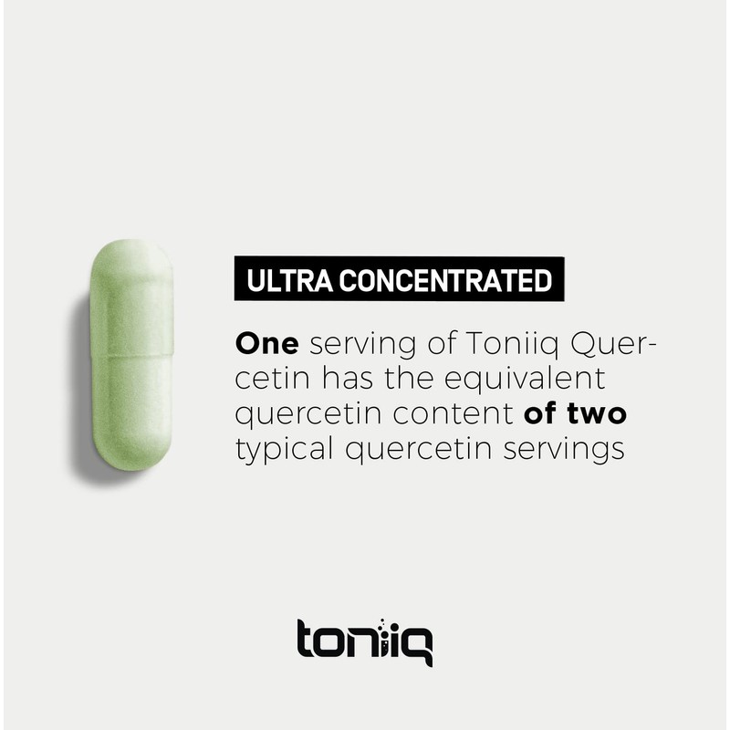 Toniiq Ultra High Purity Quercetin Capsules - 95%+ Highly Purified