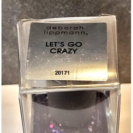 Deborah Lippmann nail polish ~ Let's Go Crazy ~  dark purple glitter NIB full sz
