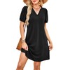 RUMIA V-Neck Summer Casual Sundress for Women- Puff Short Sleeve