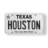 Houston Texas State License Plate Style Magnet for Car Fridge