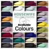 Plain Dyed Housewife Pillow Cases 2 Pack - (74 x