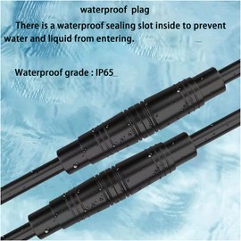 Laisomeke 2pin Signal Cable Extension Cable Waterproof Female to Male, Electric Bike Wire fit for Bicycle Conversion Kit, Display/Brake/Throttle/Shift Sensor/Hub Motor/Light Ebike Parts (5pack)