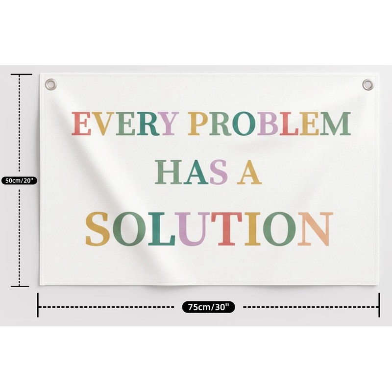 Every Problem Has a Solution Canvas Banner, 30 x 20