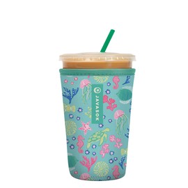 Sok It JavaSok Iced Coffee & Cold Soda Insulated Neoprene Cup Sleeve (Under the Sea, Medium: 22-28oz)