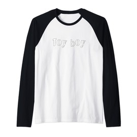 The Words Toy and Boy in Punk Style Letters Raglan Baseball Tee