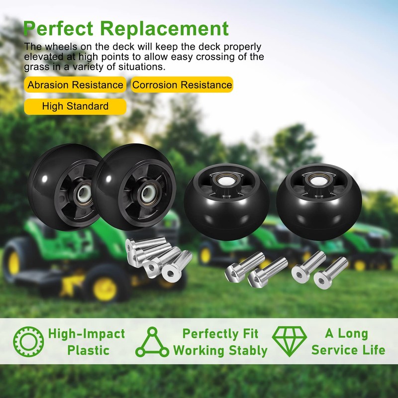 yourour AM125172 Deck Wheel Kit Compatible with 48" 54" 60"