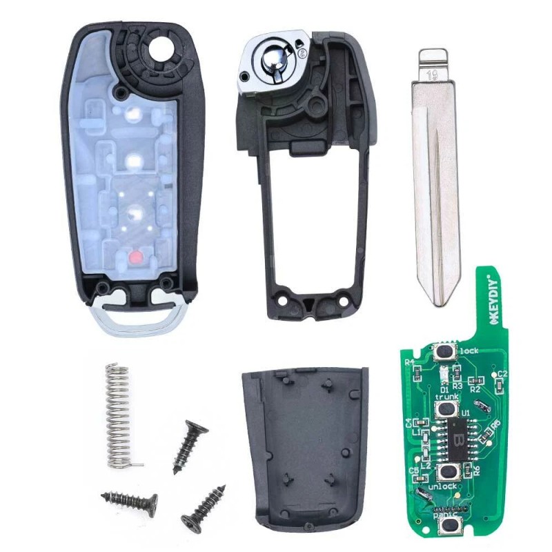 KEYECU Upgraded Flip KEY REMOTE CLICKER 315MHz 4D63 80bit CHIP