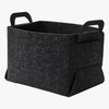 Felt basket storage organization dark gray L