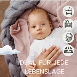 MIRARI Kids Baby Blanket 100% Merino Wool I Baby First Equipment Newborn I Baby Blanket Winter 75 x 100 cm I Swaddling Blanket Baby Seat Winter I Merino Blanket I Wool Blanket with Gift Box