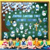 Zonon 114 Pcs Winter Bulletin Board Decorations Christmas Christian Tree