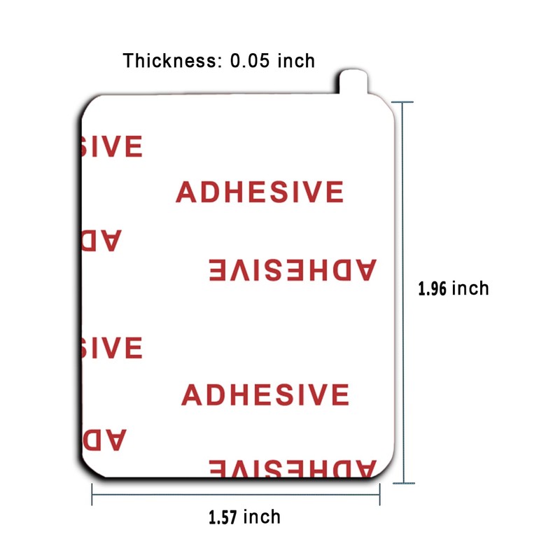6 Pack 1.96" x 1.57"(40*50mm) Very High Bond Sticky Adhesive