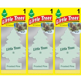 Little Trees Air Freshener Tree LTZ088 Frosted Pine Fragrance For Car Home Boat Caravan - Triple Pack