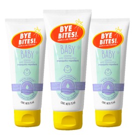 BYE BITES Repelentes de Mosquitos para Bebe en Crema BABY 75 ml cu - Tripack - Para Pieles Sensibles - Hipoalergenica - Aroma a Manzanilla -...       