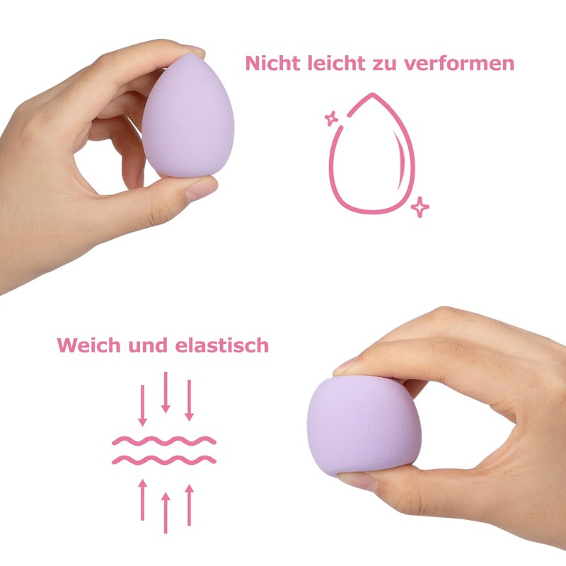 8-Piece Make Up Sponge Set, Beauty Mixer, Large Make-Up Egg