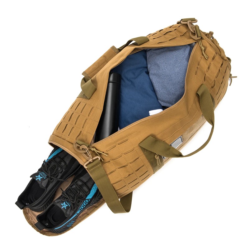 Toolzia 40L Tactical Travel Duffel Bag with Shoe Compartment