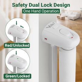 Retractable Baby Gate, Extra Wide Safety Baby or Pet Gate, 33” Tall, Extends to 118” Wide, Mesh Safety Dog Barrier Gate for Stairs, Indoor, Outdoor, Doorways, Hallways