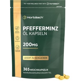 Horbaach Peppermint Oil Capsules 200 mg from Peppermint Oil | 365 Peppermint Oil Soft Capsules