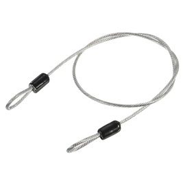 M METERXITY Safety Cable Plastic Coated Steel Locking Rope for Outdoor Bicycle Travel (2.5mm x 0.5m, Clear)