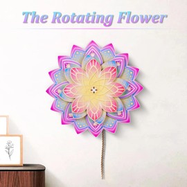 Gueiddi Magic Wooden 3D Puzzle, Wooden Puzzle Adult Set, Wooden Mechanical Model Kit, 3D Wooden Puzzle, Gift for Children and Adults (Mandala Flowers)