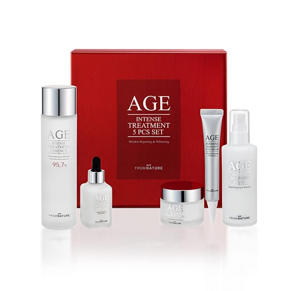 FROM NATURE 5 PCS SET From Nature Age Intense Treatment Set of 5 Essence + Ampoule + Fluid + Cream + Eye Cream