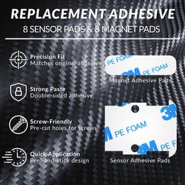 Entry Sensor Adhesive Pads for SimpliSafe(16-Pack) – Pre-Cut Replacement Tape for Sensors & Magnets | No Cutting Needed, Strong Hold, Residue-Free Removal | Compatible with SimpliSafe Security Systems