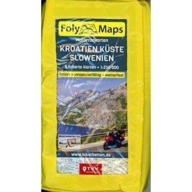 FolyMaps Motorradkarten Kroatien Slowenien: 1:250 000 Adria Dalmatien Istrien