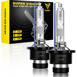 Vimen D4R HID Bulbs, Choose From 6,000K/8,000K, Car Headlights, Genuine Replacement HID Lights, 35W, 12V (Pack of 2)