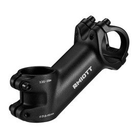 Rmiott 31.8 mm Bike Handlebar Stem Rise 35 Degree Length 90mm for Mountain Road Bike MTB BMX Folding Bike - Aluminum Black